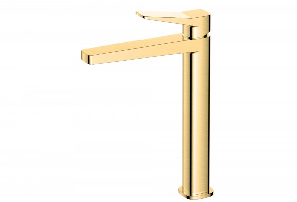 RAK Petit Square Tall Basin Mixer - Gold