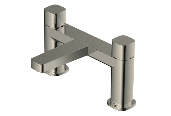 RAK Petit Square Deck Bath Filler - Nickel