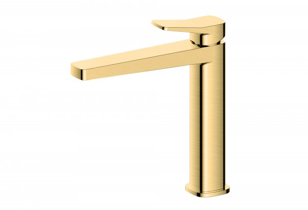 RAK Petit Square Mid Height Basin Mixer - Gold