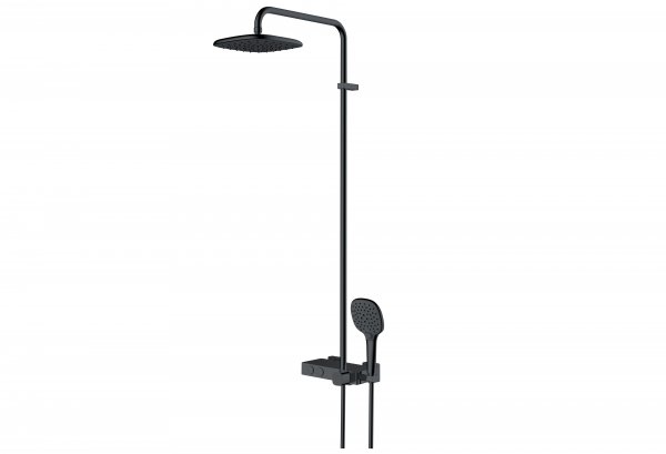 RAK Petit Square Shower Column - Black