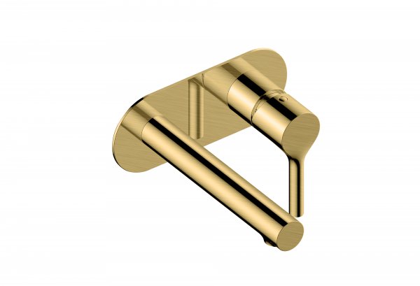 RAK Sorrento Wall Mounted Basin Mixer with Back Plate - Gold