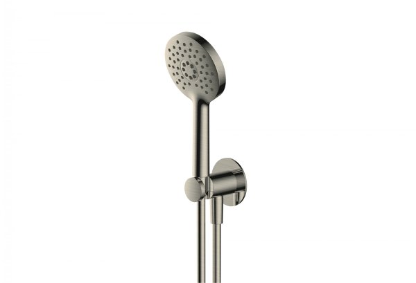 RAK Petit Brushed Nickel Round Wall-Mounted Shower Set - Stock Clearance