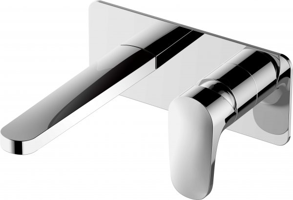 RAK Portofino Wall Mounted Basin Mixer with Back Plate - Chrome