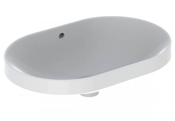 Geberit VariForm 600mm Elliptic Countertop Basin - With Overflow