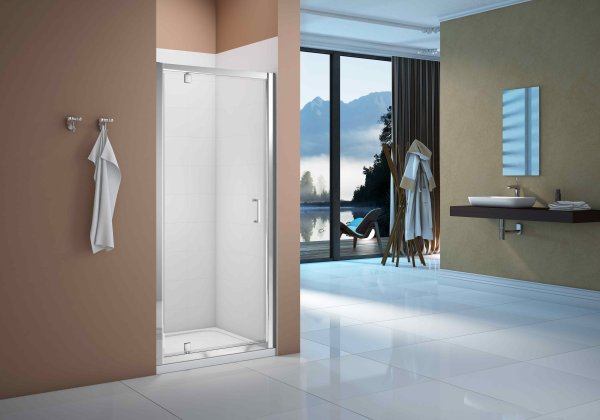 Merlyn Vivid Boost 760mm Pivot Shower Door - Chrome