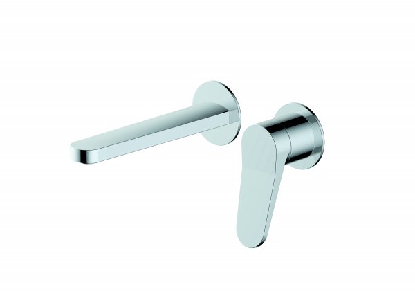 RAK Petit Round Wall Mounted Single Lever Basin Mixer - Chrome