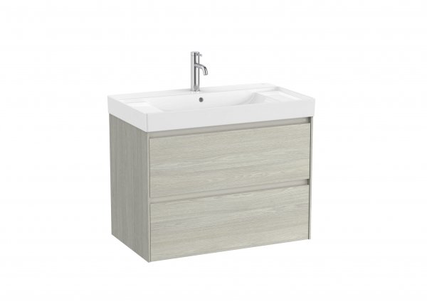 Roca Ona Unik 800mm Basin & Light Oak Unit (2 Drawers)