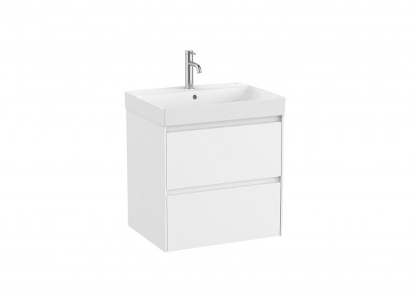 Roca Ona Unik 600mm Basin & Matt White Unit (2 Drawers)