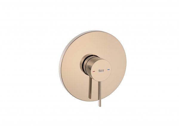 Roca Ona Built-In Rose Gold Shower Mixer (1 Way)