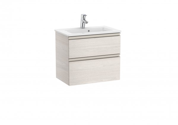 Roca The Gap Compact Nordic Ash 600mm 2 Drawer Vanity Unit with Basin