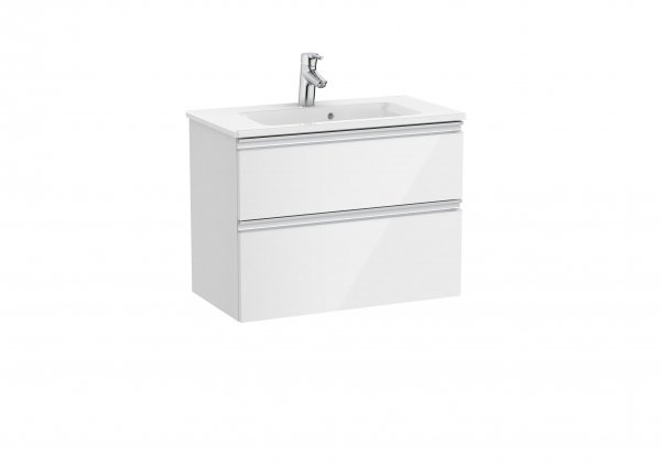 Roca The Gap Compact Gloss White 700mm 2 Drawer Vanity Unit with Basin