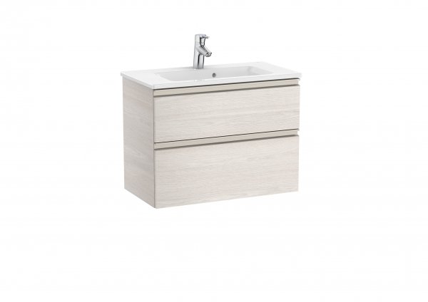 Roca The Gap Compact Nordic Ash 700mm 2 Drawer Vanity Unit with Basin