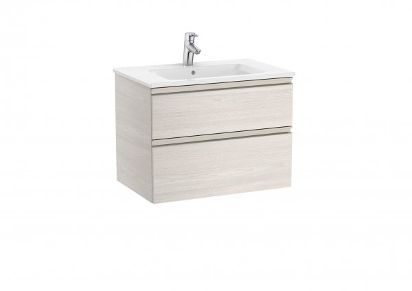 Roca The Gap Nordic Ash 700mm 2 Drawer Vanity Unit with Basin