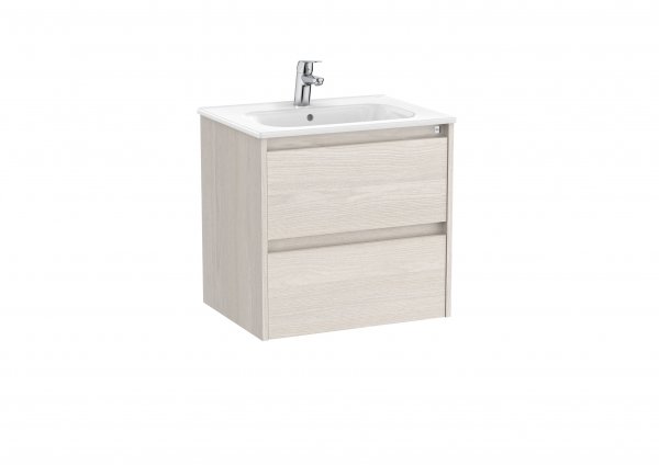 Roca Tenet Nordic Ash 600 x 460mm 2 Drawer Vanity Unit and Basin