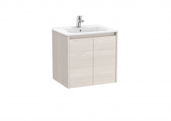 Roca Tenet Nordic Ash 600 x 460mm 2 Door Vanity Unit and Basin