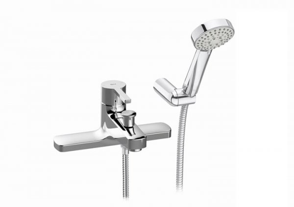 Roca Naia Chrome Deck-Mounted Bath Shower Mixer