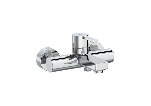 Roca Naia Chrome Wall-Mounted Bath Shower Mixer