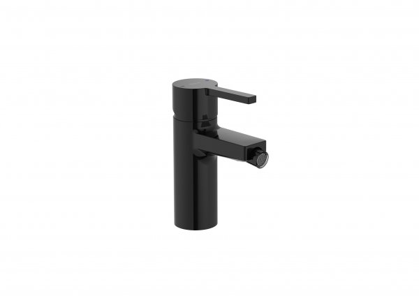 Roca Naia Titanium Black Bidet Mixer with Pop-Up Waste