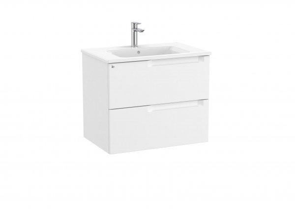 Roca Aleyda Matt White 700mm 2 Drawer Vanity Unit & Basin