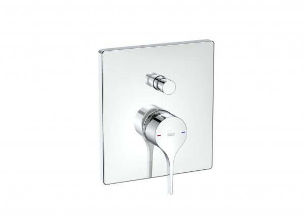 Roca Insignia Built-In Bath-Shower Mixer with Automatic Diverter & 2 Outlets - Chrome