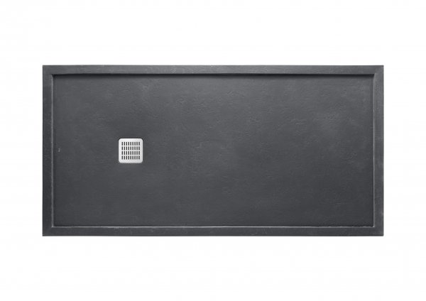 Roca Terran Extra-Slim 1000x900mm Slate Anti-Slip Shower Tray with Frame