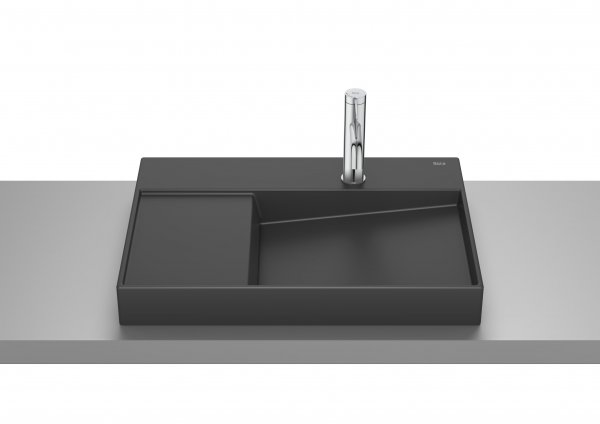 Roca Horizon Matt Black 600mm Countertop Basin