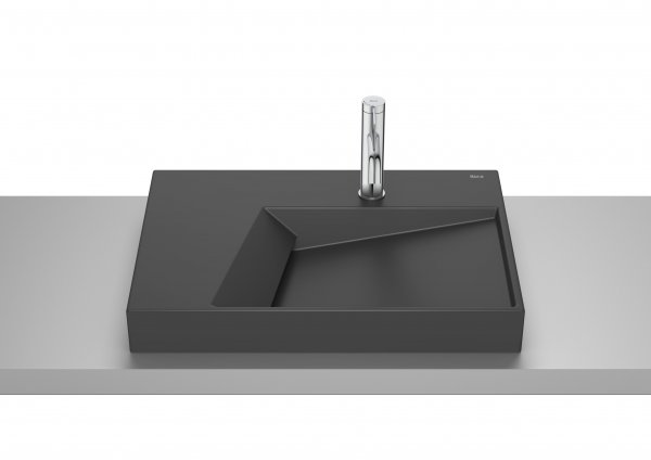 Roca Horizon Matt Black 600mm Over Countertop Basin