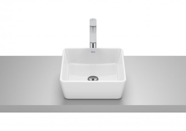 Roca Optica Gloss White 350mm Square Countertop Basin