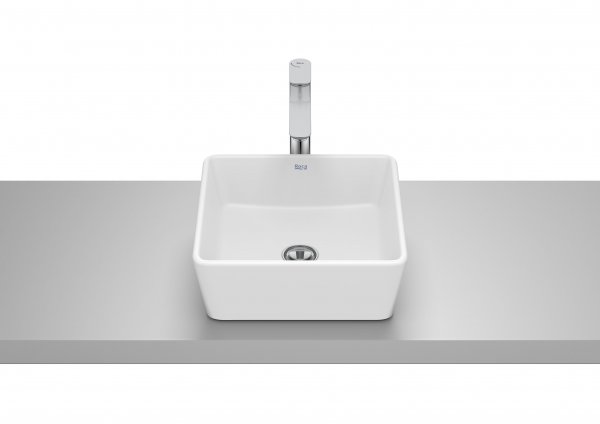 Roca Optica Matt White 350mm Square Countertop Basin