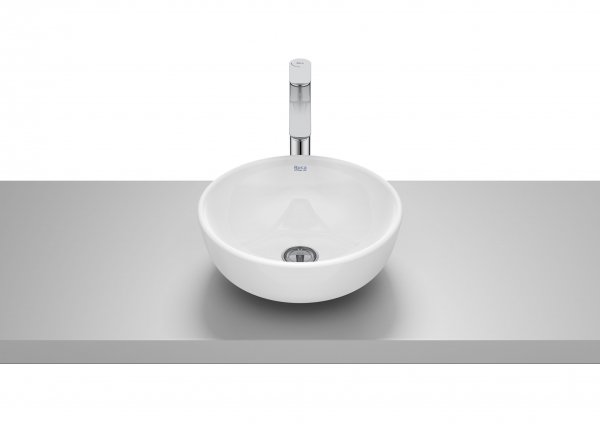 Roca Optica White 350mm Tapered Round Countertop Basin