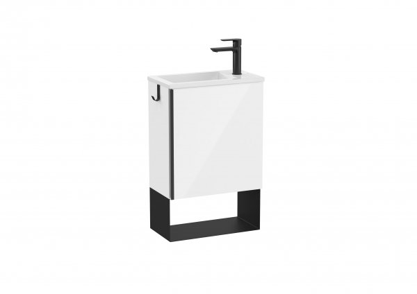 Roca Mini Gloss White Cloakroom Vanity Unit & Basin