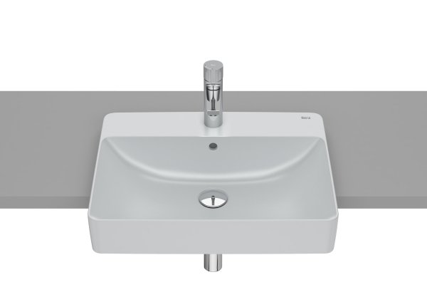 Roca Inspira 550mm Semi Recessed Basin - Pearl