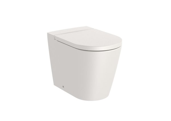 Roca Inspira Round Back-to-Wall Rimless Toilet - Beige