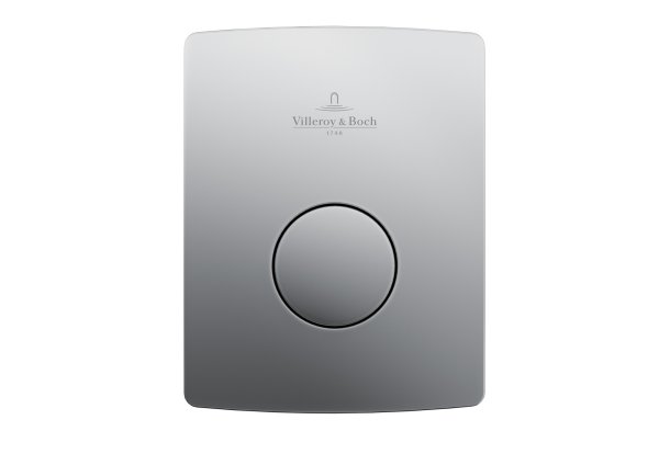 Villeroy & Boch ViConnect 100SU Urinal Flush Plate - Brushed Chrome