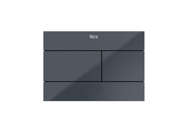 Roca In-Wall PS2 Dual Flush Plate - Anthracite Glass 
