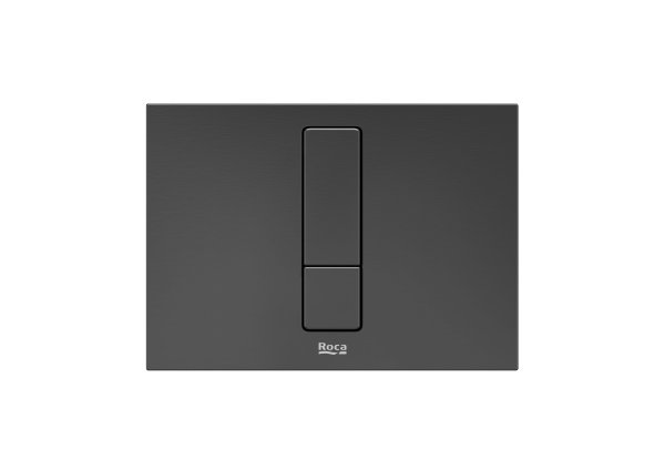 Roca In-Wall PS4 Dual Flush Plate - Brushed Titanium Black
