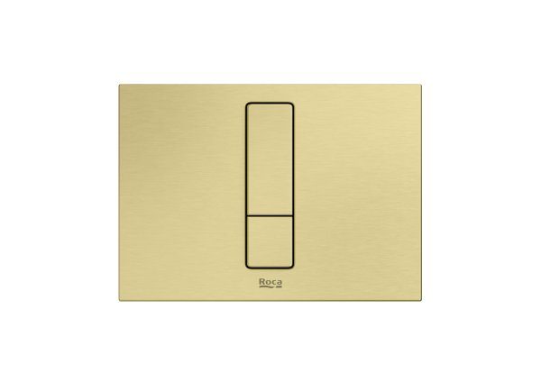 Roca In-Wall PS4 Dual Flush Plate - Brushed Brass