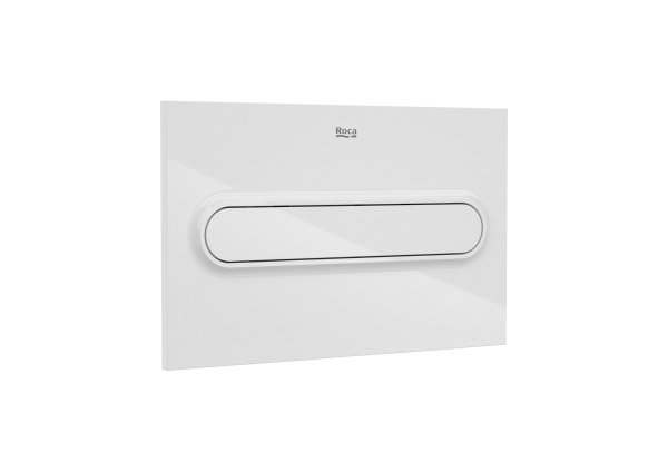 Roca In-Wall PL1 Single Flush Plate (Duplo One) - White