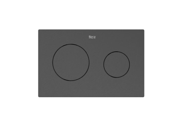 Roca In-Wall PL10 Dual Flush Plate (Duplo One) - Brushed Titanium Black