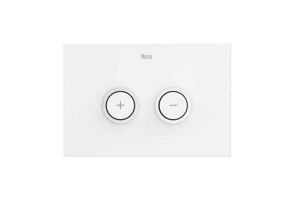 Roca In-Wall PL10 Dual Flush Plate with Pneumatic Activation (Duplo One) - White