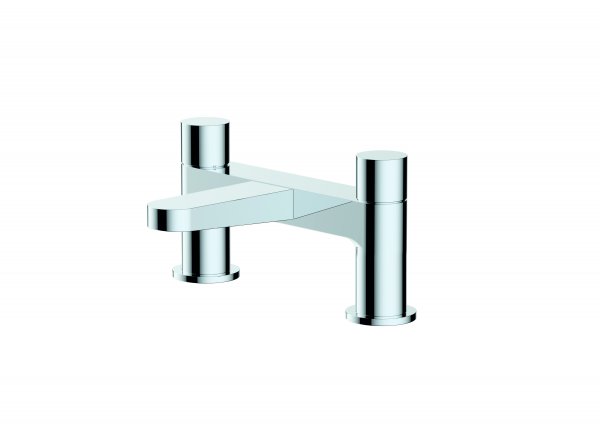 RAK Petit Round Deck Bath Filler - Chrome