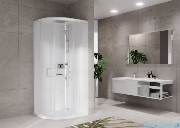 Novellini Glax 2 2.0 R90 Thermostatic Quadrant Shower Enclosure