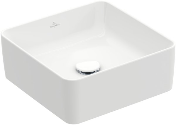 Villeroy & Boch Collaro 380mm Square Countertop Basin without Overflow - White Alpin