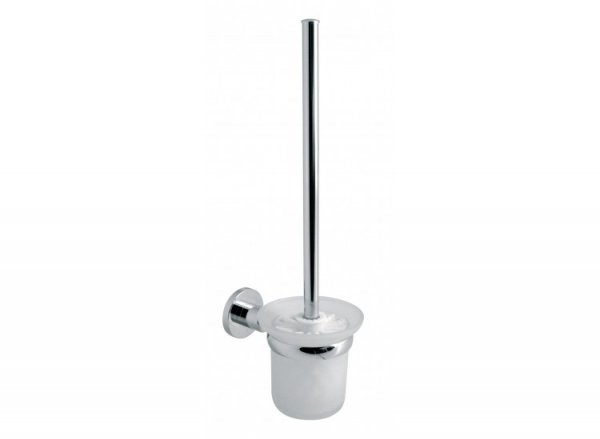 Vado Elements Toilet Brush and Frosted Glass Holder