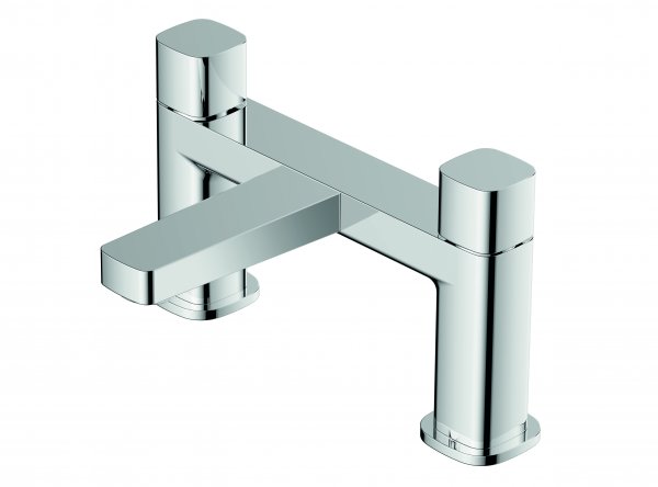 RAK Petit Square Deck Bath Filler - Chrome