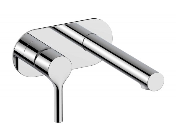 RAK Sorrento Wall Mounted Basin Mixer with Back Plate - Chrome