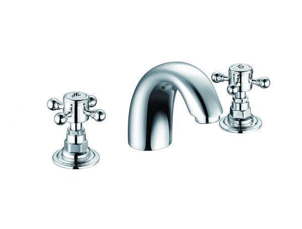 Harrogate Chrome 3 Hole Basin Mixer