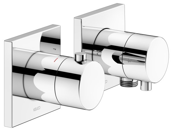 Keuco Edition 11 Thermostatic Mixer Set 2-Way with Wall Outlet for Shower Hose - Chrome