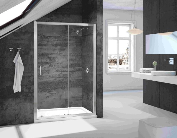 Merlyn Vivid Boost Loft 1200mm Sliding Shower Door - Chrome