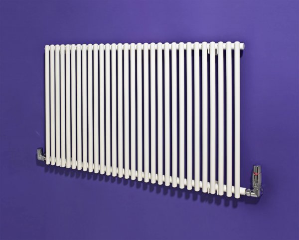 Bisque Trubi single column Radiator - 1800mm x 330mm - White RAL9010